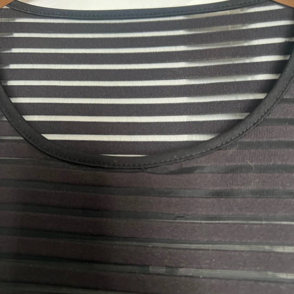 Dynamite Black Striped Midi Dress - Picture 2 of 4